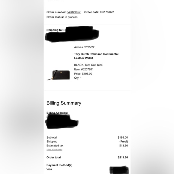 Tory Burch Robinson Continental Leather Wallet Black - Picture 9 of 9